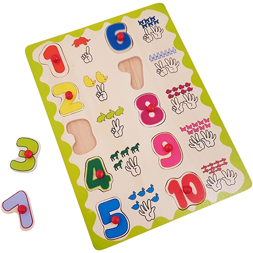 Puzzel tellen plastic knop