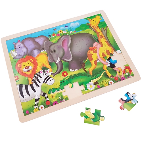 Legpuzzel wilde dieren olifant 48 stukjes