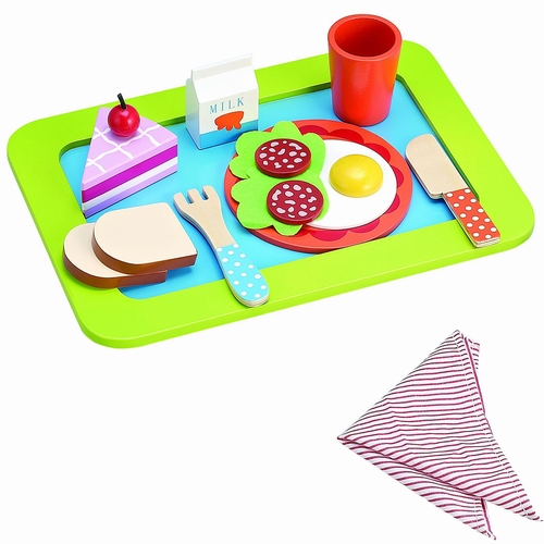 Ontbijtset op dienblad met taartje; AANBIEDING!