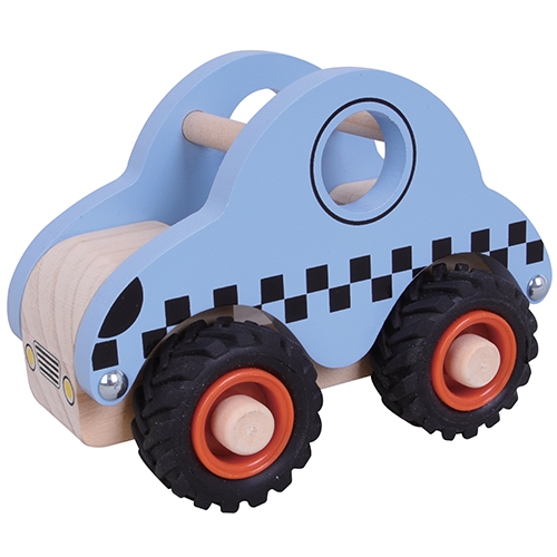 Taxi met zwart rubberen wielen