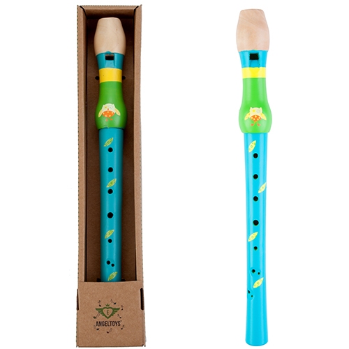 Blokfluit uil blauw/groen; in doos