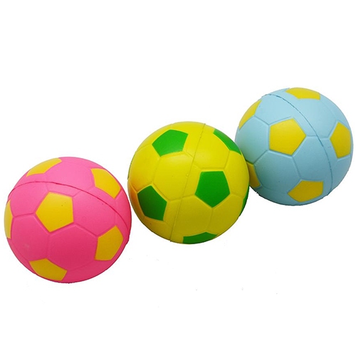 Soft foam voetballen set van 3 in netje; 761006