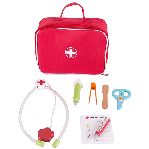 Dokterstas met accessoires 8-delig; Playwood Prijsverlaging