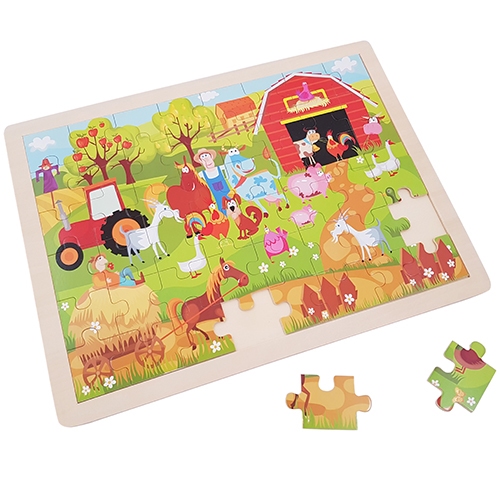 Legpuzzel boerderij tractor 48 stukjes