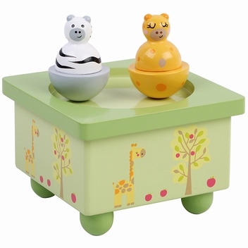 Muziekdoos dansende giraffe en zebra; 4187