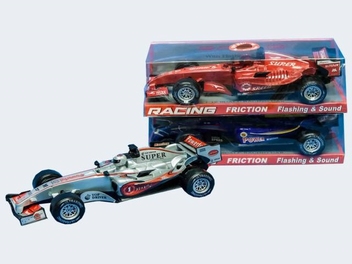 Formule 1 pull back auto  24 cm met licht en geluid