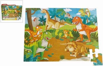 Vloer puzzel karton Dinoworld 35-delig;