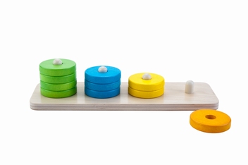 610015 - Sorteerplank ronde vormen multiplex/rubberhout