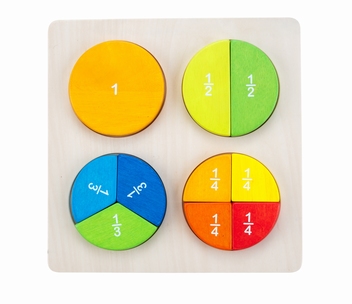 610027 - Sorteerbord ronde vormen partjes multiplex/rubberh