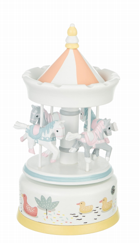 Muziekdoos Carrousel pastel groot
