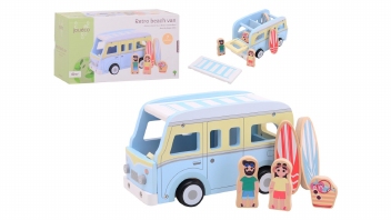 Retro strand bus met accessoires