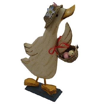 Gans met mandje eieren