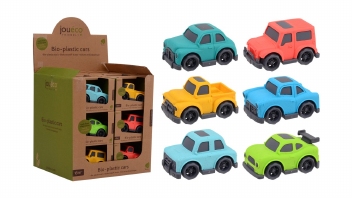 Jouéco® - Bio-plastic auto's in display, 6 assorti 80167