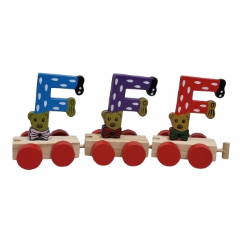 Treinletters kleur 8 CM  : F