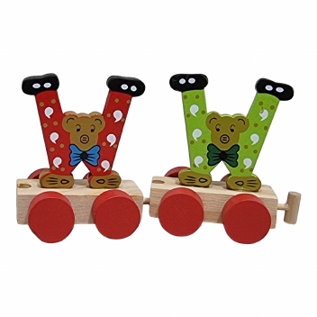 Treinletters kleur 8 CM  : W