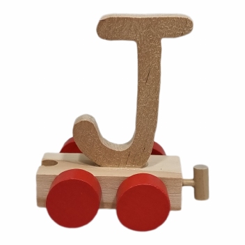 Treinletters blank  8 CM : J