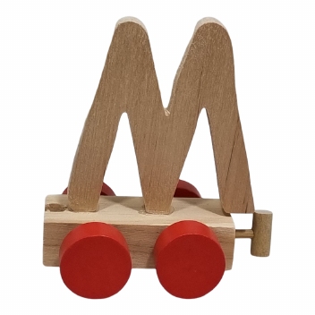 Treinletters blank  8 CM : M