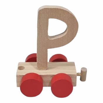 Treinletters blank  8 CM : P