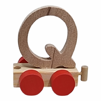 Treinletters blank  8 CM : Q