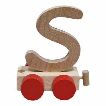 Treinletters blank  8 CM : S