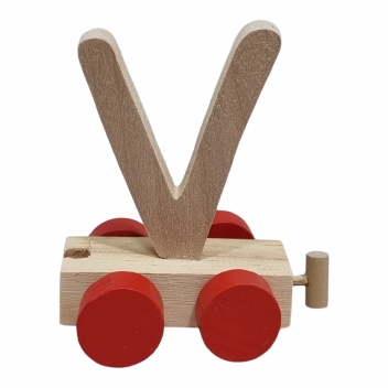 Treinletters blank  8 CM : V