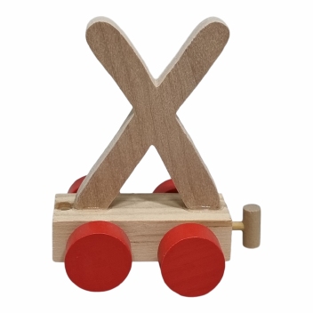 Treinletters blank  8 CM : X