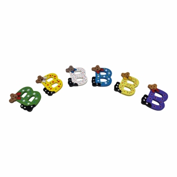 Deurletters kleur klein  6 CM : B