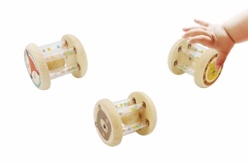 Houten Babyrammelaar naturel 3 assorti