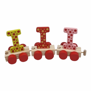 Treinletters kleur 8 CM  : i (zonder beer)