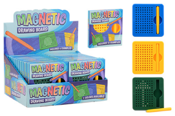 Magnetisch bal tekenbord in display 11 cm, 3 assorti