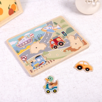 Puzzel met geluid verkeer Tooky Toys