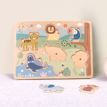 Puzzel met geluid dieren Tooky Toys