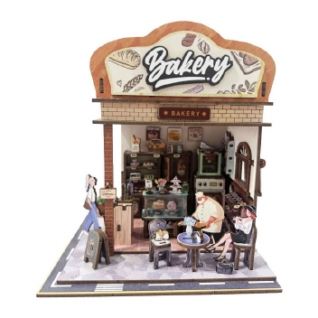 Woodworks Houten Bouwpakket Bakery met Licht - 185dlg