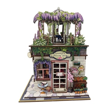 Woodworks Houten Bouwpakket Flower Shop met Licht - 238dlg