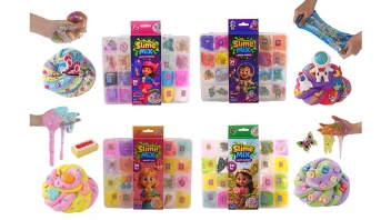 Putty, slime & accessoires   4 assorti