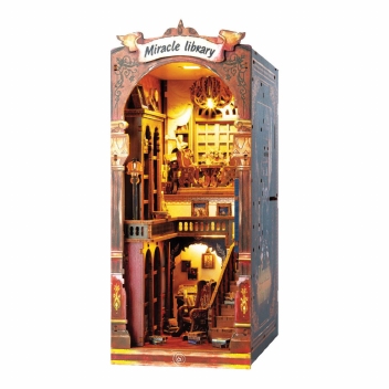 Woodworks Houten Bouwpakket Book Nook Miracle Library met Verlichting - 371dlg