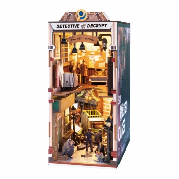 Woodworks Houten Bouwpakket Book Nook Detective met Verlichting - 371dlg