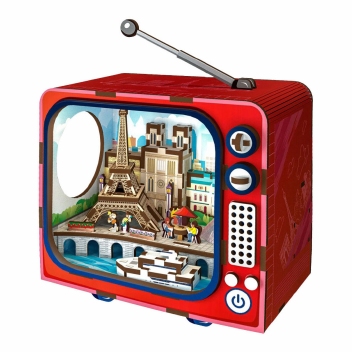 Woodworks Houten Bouwpakket street vieuw of Paris  met Licht - 98 dlg. MY CITY