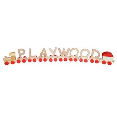Treinletters kleur / blank: 8 CM - Eindstuk