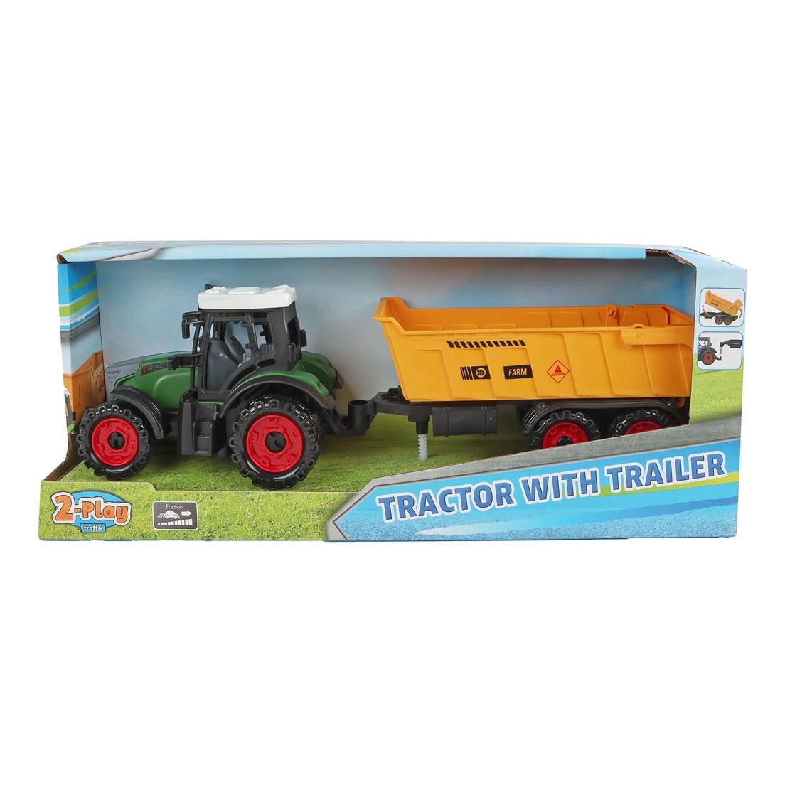 2-Play tractor met kiepwagen frictie