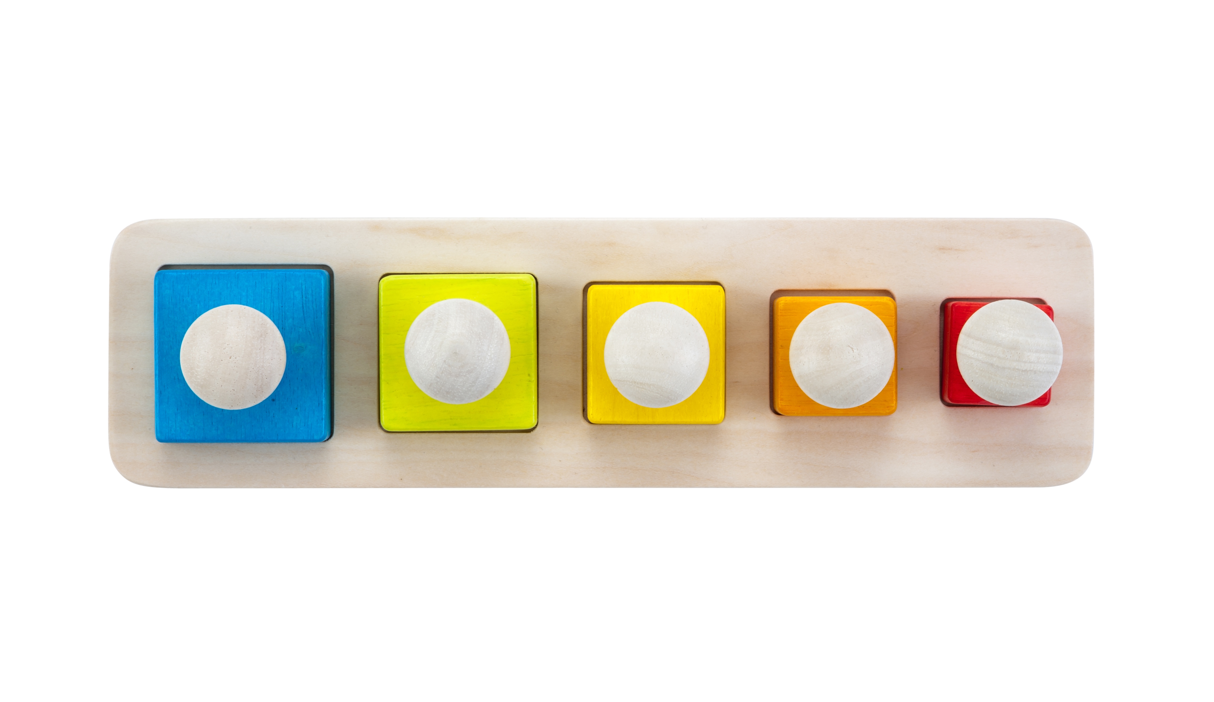 610012 - Sorteerplank vierkante vormen multiplex/rubberhout