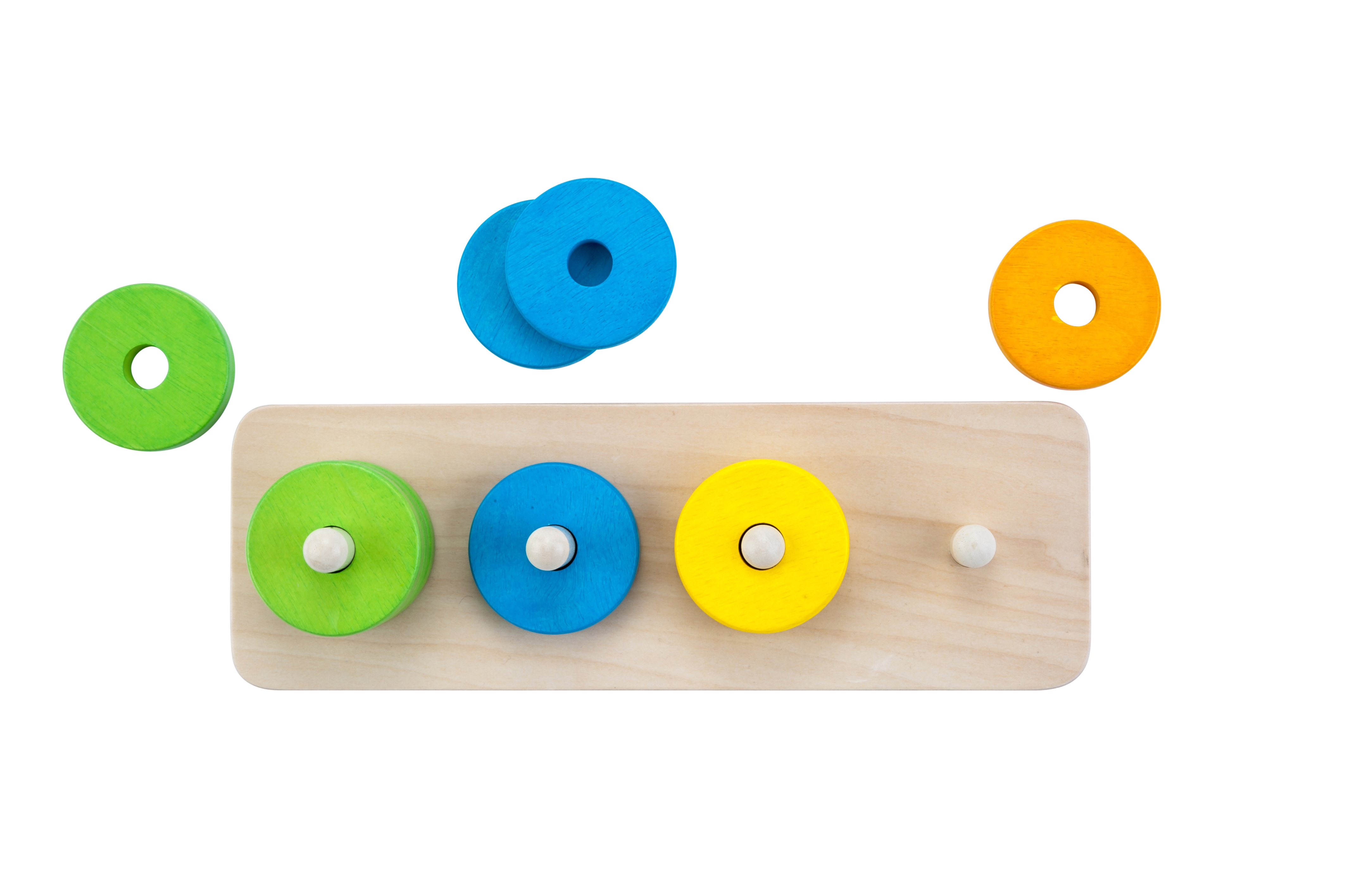 610015 - Sorteerplank ronde vormen multiplex/rubberhout