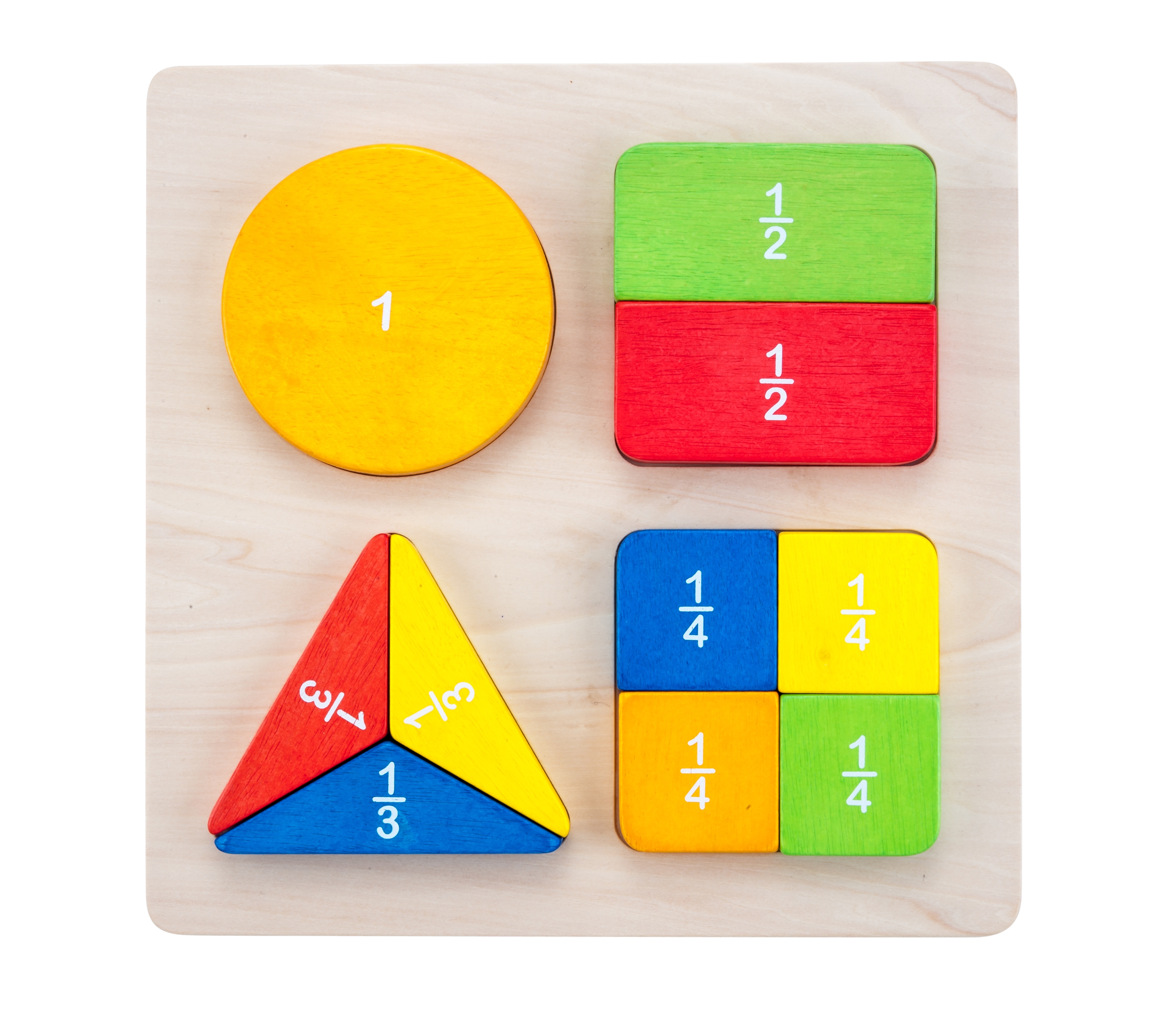 610020 - Sorteerbord geometrisch breuken multiplex/rubberh