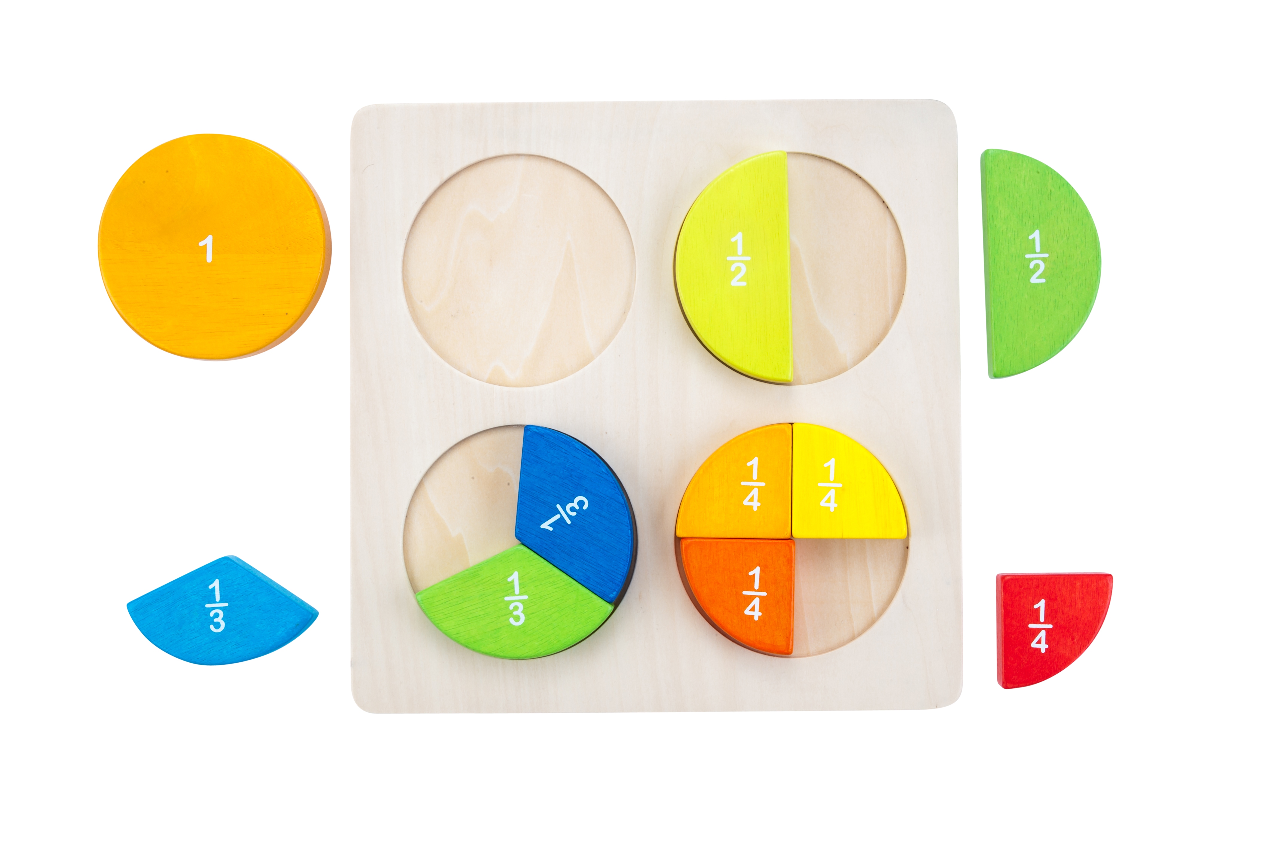 610027 - Sorteerbord ronde vormen partjes multiplex/rubberh