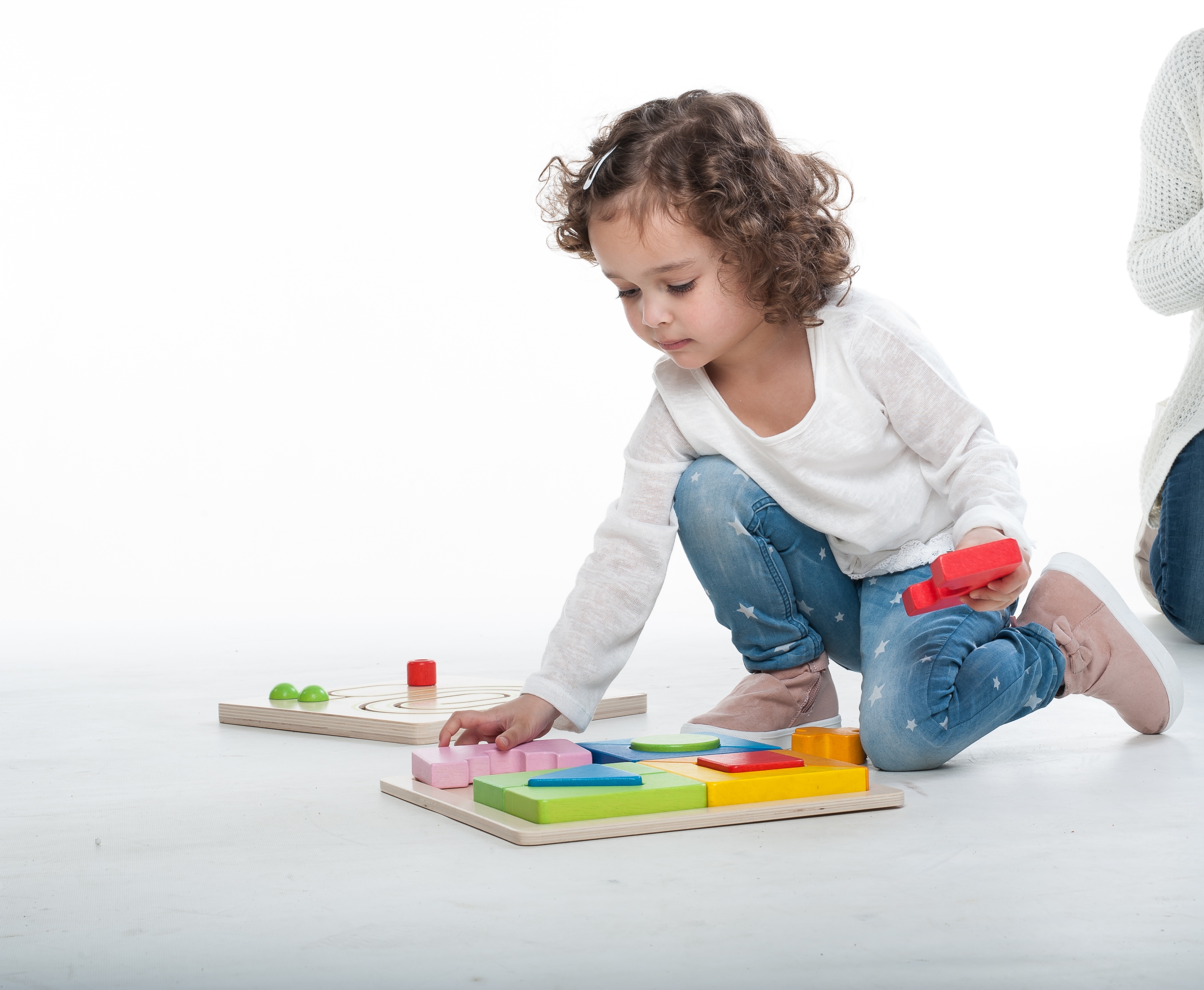 610029 - Sorteerbord geometrisch vormen multiplex/rubberhout