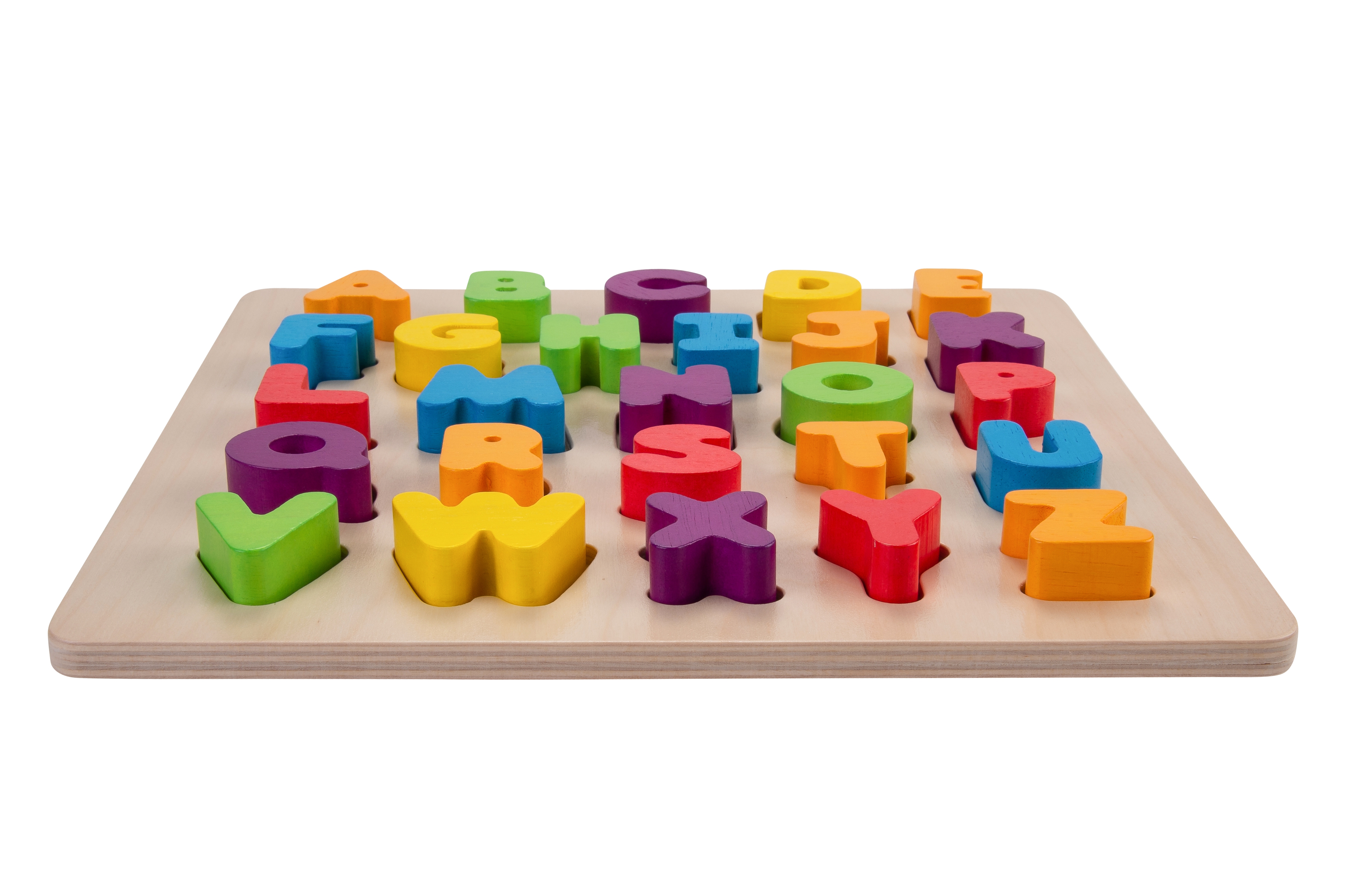 610031 - Alfabet puzzel van multiplex/rubberhout