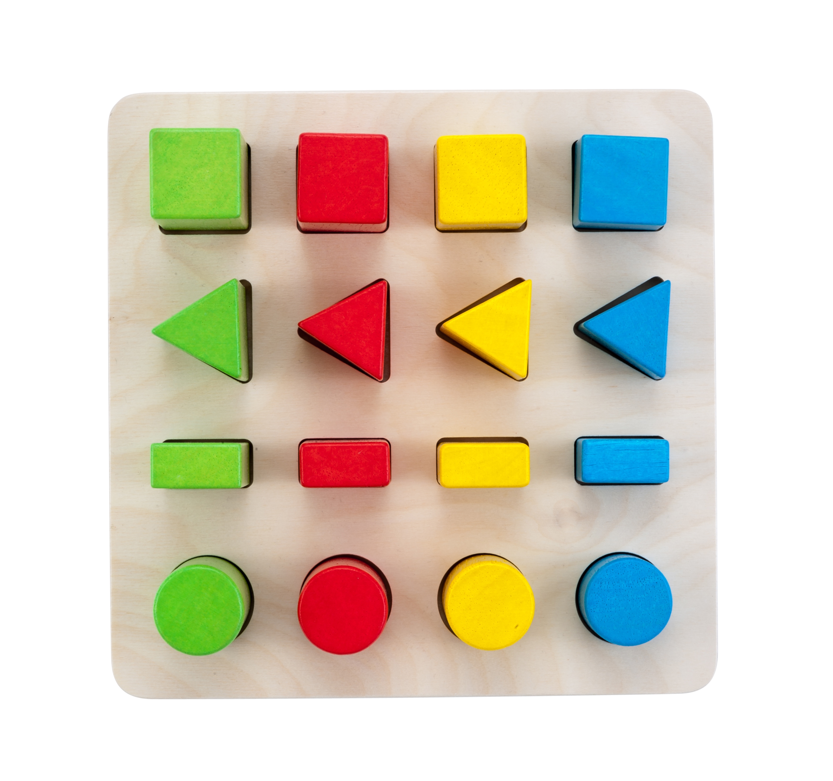 610032 - Sorteerbord geometrisch kleur/grootte multiplex/rub