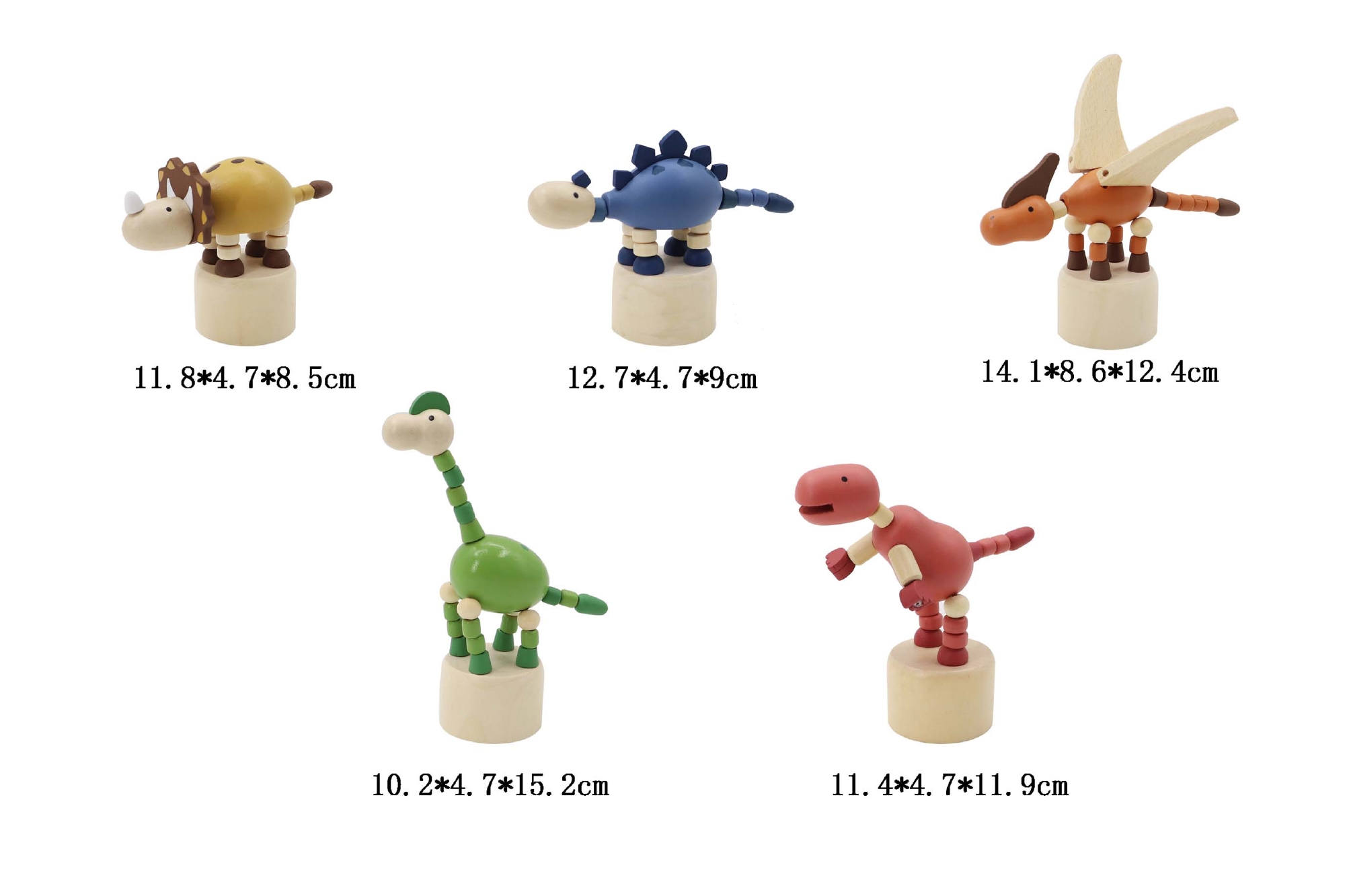 Drukpop Dino ; 5 assortie Display box