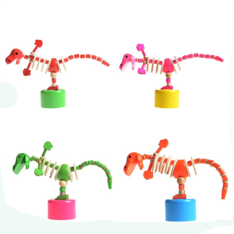 Drukpop Dino lengte 20 cm H 9,5 cm B 6 cm