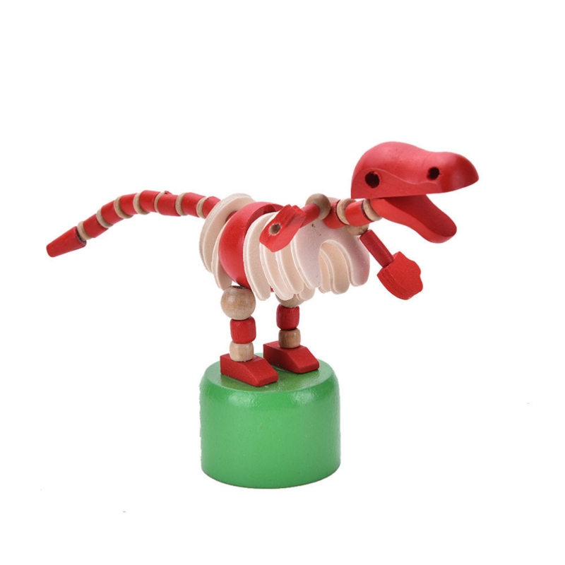 Drukpop Dino lengte 20 cm H 9,5 cm B 6 cm